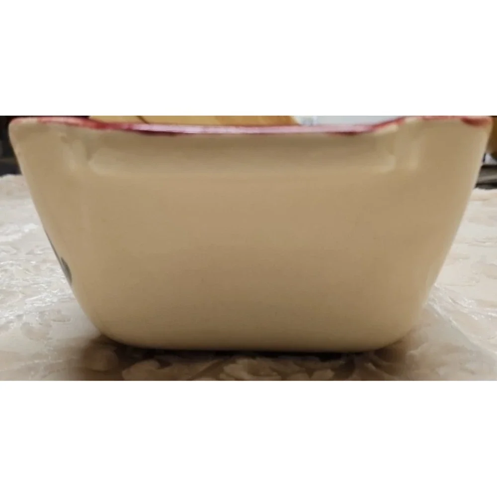 East Texas Pottery Spongeware Loaf Pan Vintage 